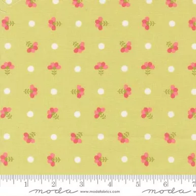 Moda - In The Garden - Dotted Sprig, Light Green