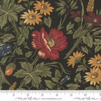 Moda - Wheatland - Florals, Black