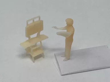 Model Scenery World HO007 - Bob Ross with Easel- HO Scale
