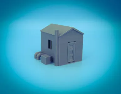 Model Scenery World N002 - Pumphouse - Gray- N Scale Kit