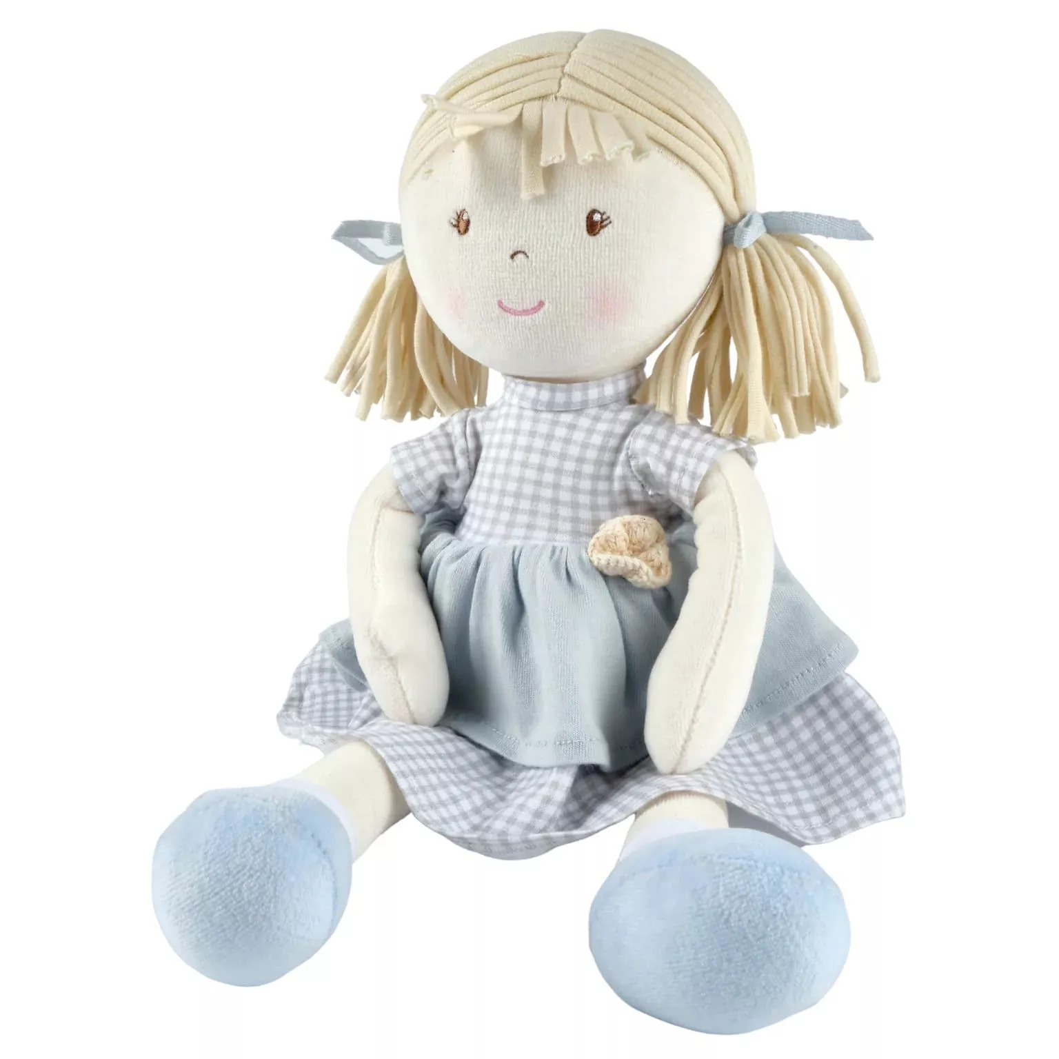 Neva - Blonde with Gray Checkered Dress