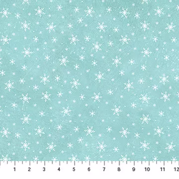 Northcott - Holly Jolly - Snowflakes, Turquoise