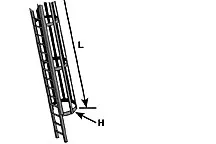 PLASTRUCT - CLS-16 G Scale Styrene Ladder Cage 90975