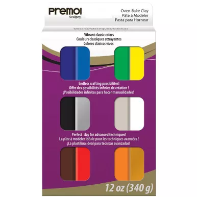 POLYFORM - Premo Sculpey Polymer Clay Multipack 1oz 12/Pkg-Classic (PEVM-C-12)