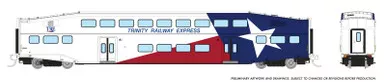 PRE-ORDER: Rapido 546027A - Bilevel Commuter Car Trinity Rail Express (TRE) Single Car - N Scale