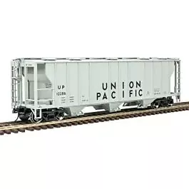 PS-2 3-Bay Covered Hopper - 2-Rail - Ready to Run - Trainman(R) -- Union Pacific (gray, black)