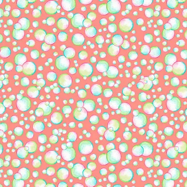 Quilting Treasures - Little Ones - Bubbles, Salmon