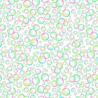 Quilting Treasures - Little Ones - Bubbles, White