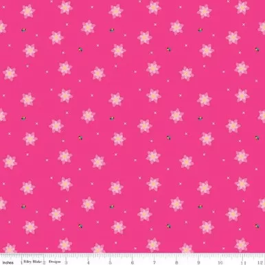 Riley Blake - Bloom - Blissful, Hot Pink