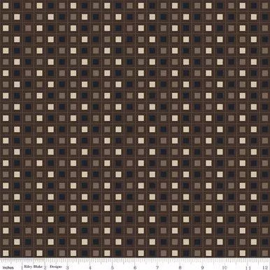 Riley Blake - Huckleberry Saltbox - Blocks, Brown