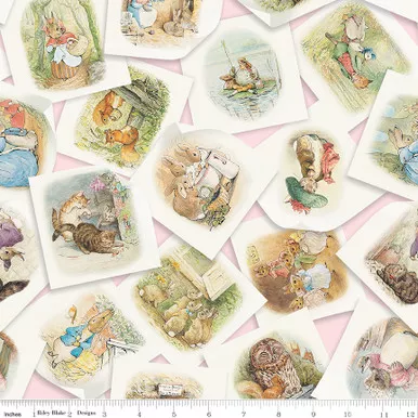 Riley Blake - Peter Rabbit & Friends - Main Print, Pink