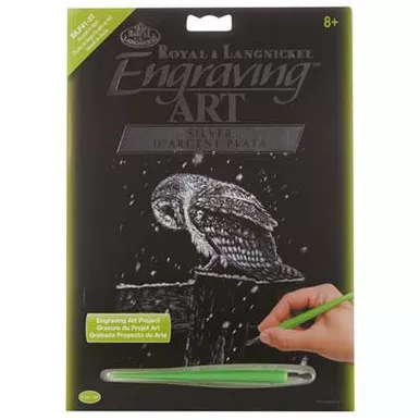 ROYAL BRUSH - Silver Snowfall At Night - Engraving Art Kit SILF41