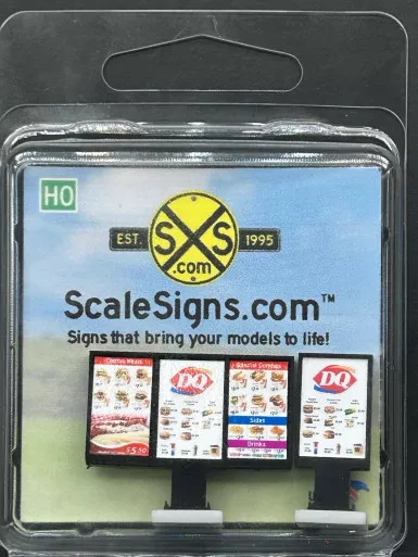 ScaleSigns HO-0017-010 - Drive Thru - DQ- HO Scale