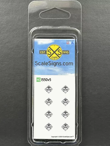 ScaleSigns HO-1550-005 - Inhalation Hazard Placard- HO Scale