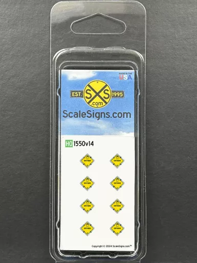 ScaleSigns HO-1550-014 - Oxygen Placard- HO Scale