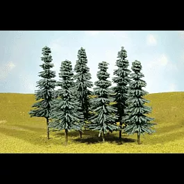 SceneScapes(TM) Layout-Ready Trees -- Blue Spruce Trees 3-4" Tall pkg(9)