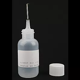 Stainless Needle-Point Applicator Bottle -- 1" Needle (clear) Outside Diameter .065, Inside Diameter .047, Flow 35