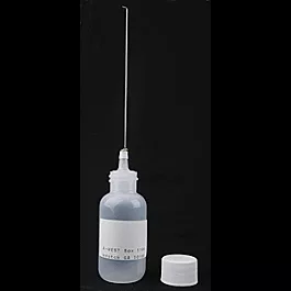 Stainless Needle-Point Applicator Bottle -- 4" Needle (white) Outside Diameter .035, Inside Diameter .023, Flow 8