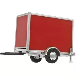 Standard Single-Axle Box Trailer - Assembled -- Red