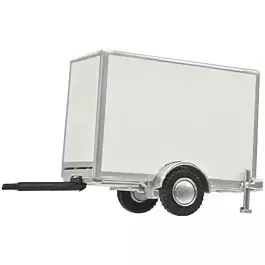Standard Single-Axle Box Trailer - Assembled -- White