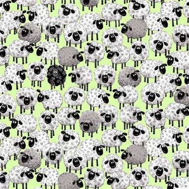 Susybee - Lewe The Ewe - Allover Sheep, Light Green