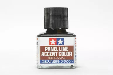 TAMIYA - 87132 Panel Line Accent Color Brown Paint - 40ml Bottle
