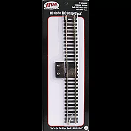 Terminal Section Snap-Track(R), Nickel-Siver Rail -- 9" Straight, Black Ties