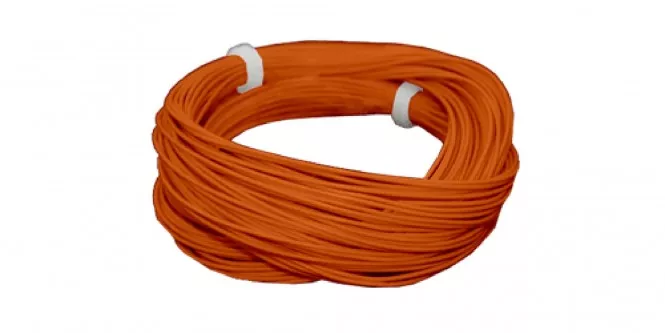 Thin cable, Diameter 0.5mm, AWG36, 2A, 10m wound up, orange