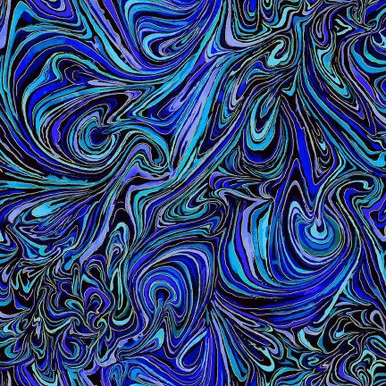 Timeless Treasures - Escapade - Abstarct Marble, Indigo