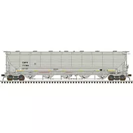 Trinity 5660 PD Covered Hopper - Ready to Run -- CEFX #77189 (gray, Yellow Conspicuity Marks)