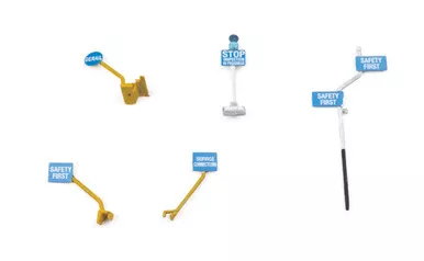 Walthers Cornerstone 933-4162 - Blue Flags (50) - HO Scale Kit