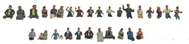 Walthers SceneMaster 949-6034 - Seated Coach Passengers pkg(30) - HO Scale