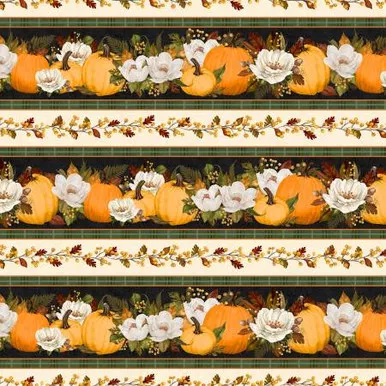 Wilmington Prints - Oh My Gourd! - Pumpkin Stripe, Multi