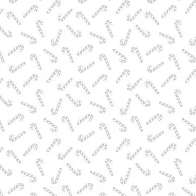 Wilmington Prints - Stocking Stuffers 2 - Tossed Candy Canes, White on White