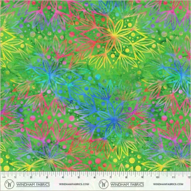 Windham - 108" BeColourful Quilt Back - Full Bloom, Emerald