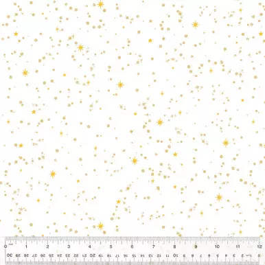 Windham Fabrics - Celestine - Starry Skies, Cloud/Gold