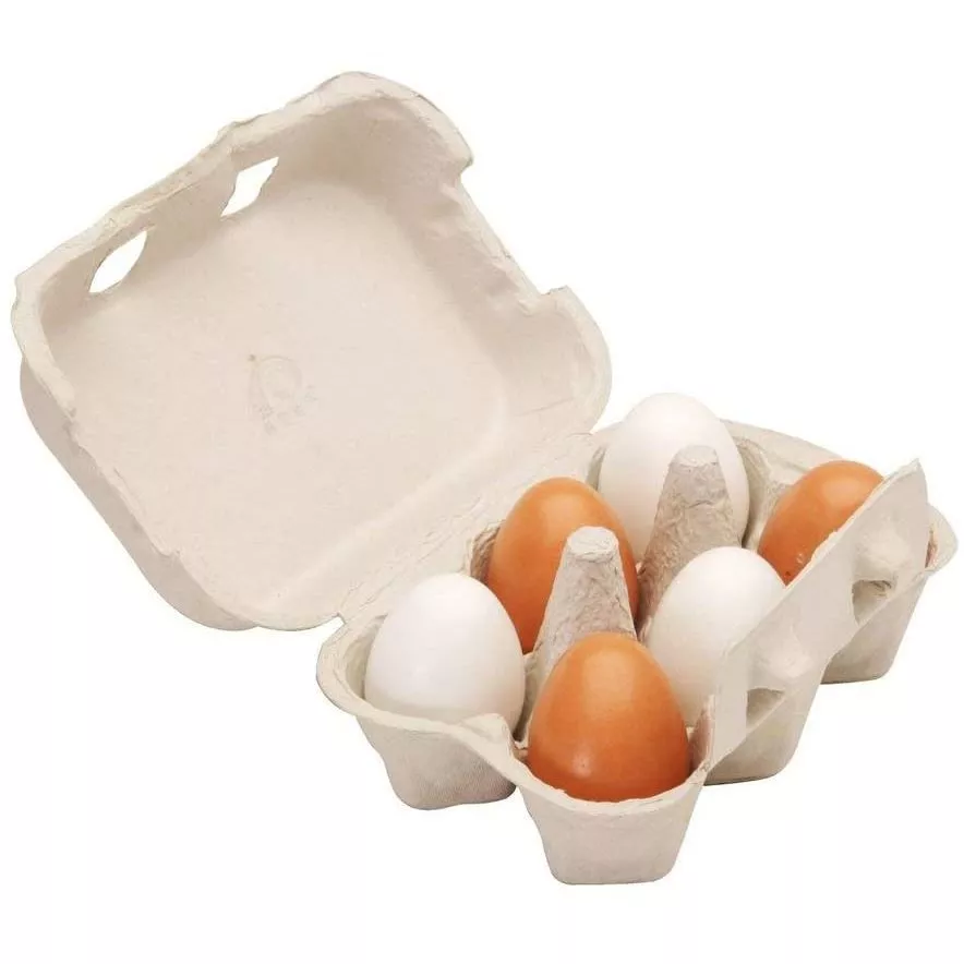 Wooden Eggs 6 Piece